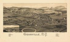 Granville 1886 Bird's Eye View 17x27, Granville 1886 Bird's Eye View